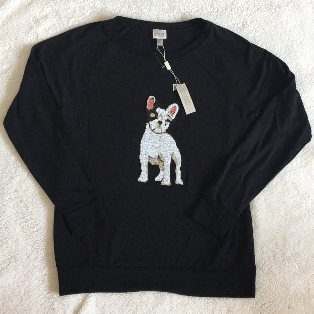 Black Sequin Freshie Sweater